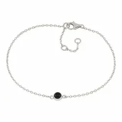 elegant NORDAHL ANDERSEN Sweets sort onyx armband i silver sort onyx