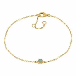 NORDAHL ANDERSEN Sweets armband i förgyllt silver grön aventurin