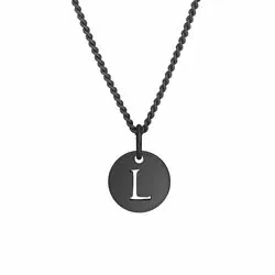 NORDAHL ANDERSEN L hängen med halskedja i oxiderat sterlingsilver