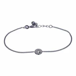 NORDAHL ANDERSEN L armband i oxiderat sterlingsilver