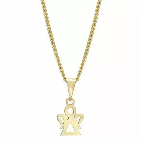 NORDAHL ANDERSEN ängel hängen med halskedja i 8 karat guld med forgylld silverhalskedja