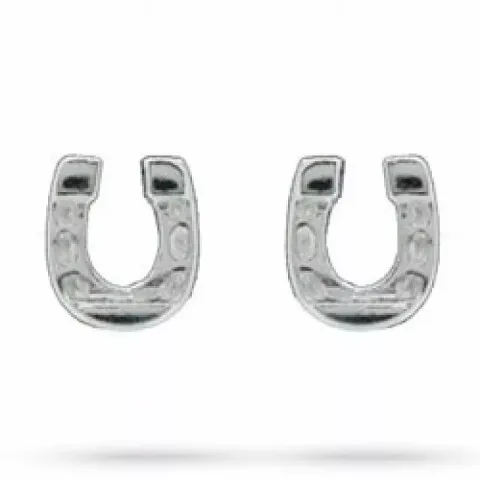 NORDAHL ANDERSEN hästsko örhängen i rhodinerat silver