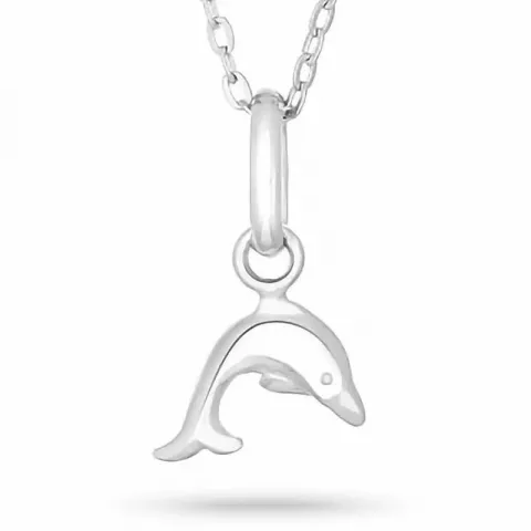 NORDAHL ANDERSEN delfin halskedja med berlocker i rhodinerat silver