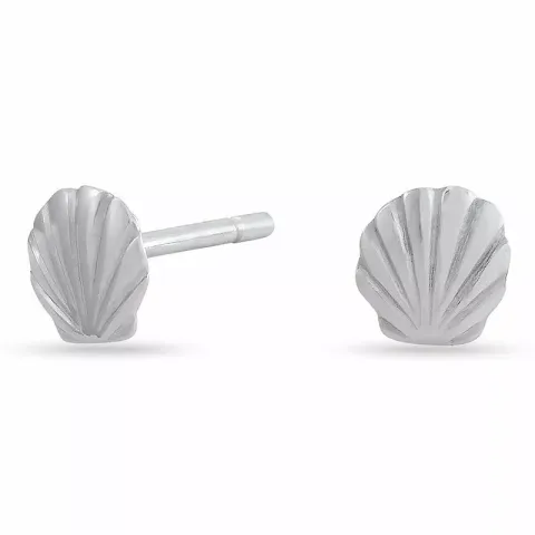 Nordahl andersen mussla örhängen i rhodinerat silver