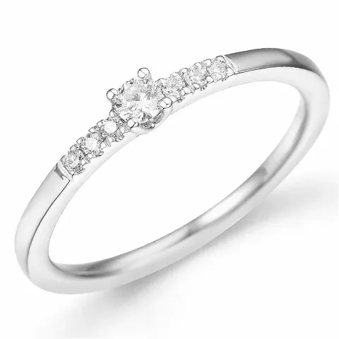 rund diamantring i 14  karat vitguld 0,08 ct 0,06 ct