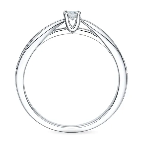 rund diamantring i 14  karat vitguld 0,14 ct