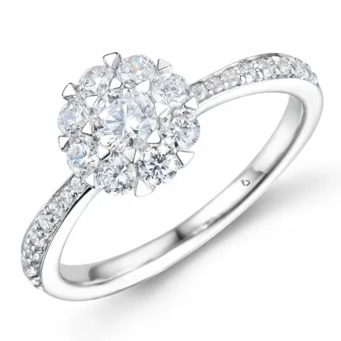 diamantring i 14  karat vitguld 0,20 ct 0,55 ct