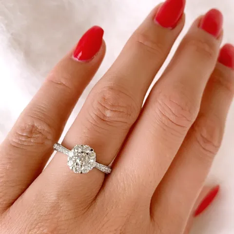 diamantring i 14 karat vitguld 0,20 ct 0,55 ct