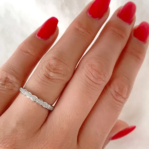 diamantring i 14  karat vitguld 0,24 ct
