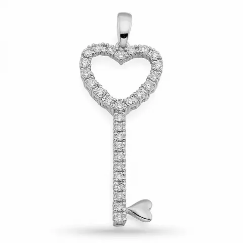 Nyckel diamant hängen i 14  carat vitguld 0,55 ct