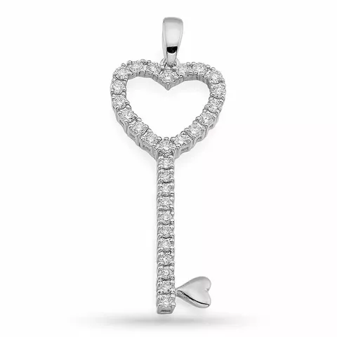 Nyckel diamant hängen i 14 carat vitguld 0,55 ct