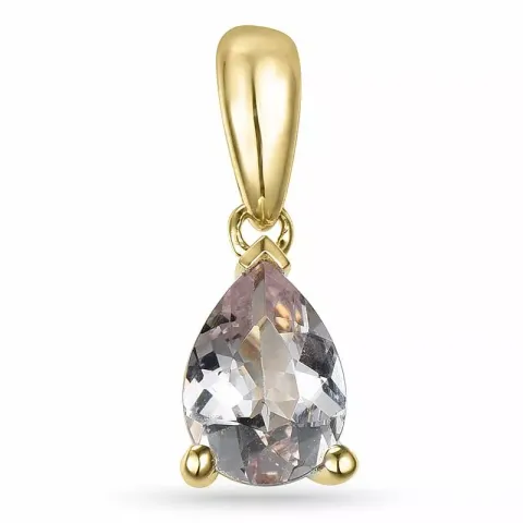 ovalt morganit hängen i 14 carat guld 0,64 ct