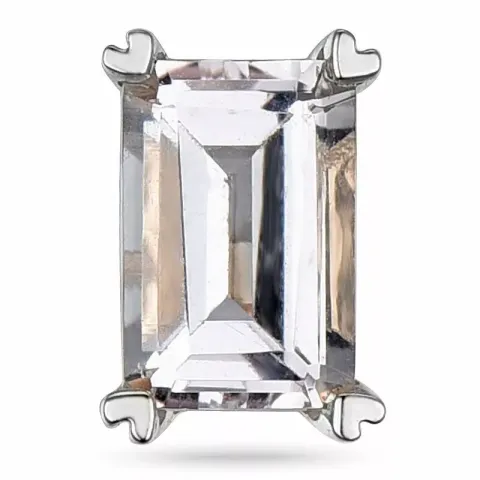Fyrkantigt morganit hängen i 14 carat vitguld 0,55 ct