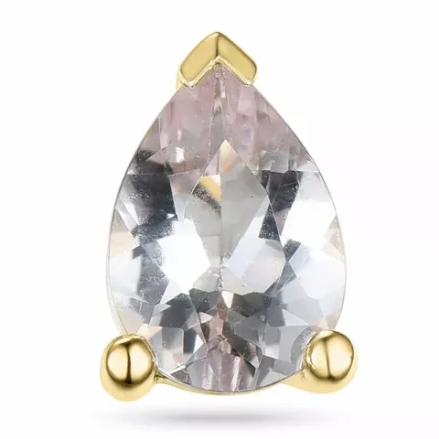 Ovalt morganit hängen i 14 carat guld 0,64 ct