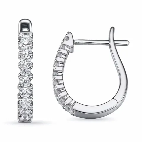 creol i 14 karat vitguld med diamant