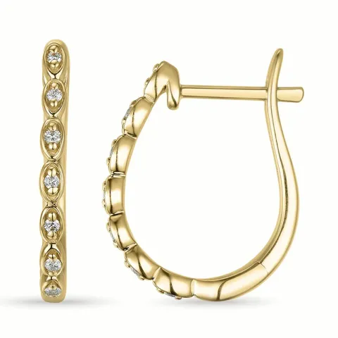 creol i 14 karat guld med diamant