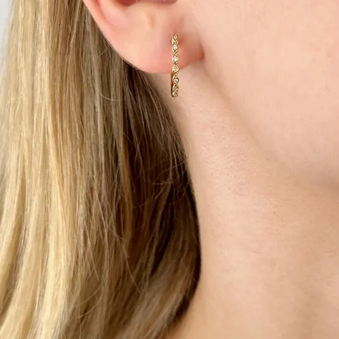 creol i 14 karat guld med diamant
