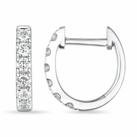 11 mm diamant creol i 14 karat vitguld med diamant 