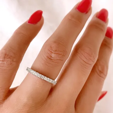 diamant alliancring i 14  karat vitguld 0,40 ct