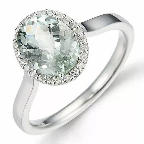 ametist diamantring i 14 karat vitguld 2,00 ct 0,12 ct
