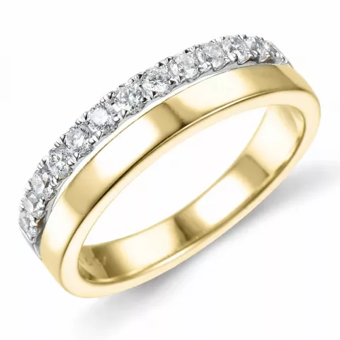 diamant ring i 14  karat guld- och vitguld 0,38 ct