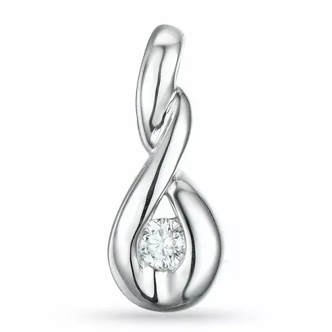 Diamant hängen i 14 carat vitguld 0,10 ct