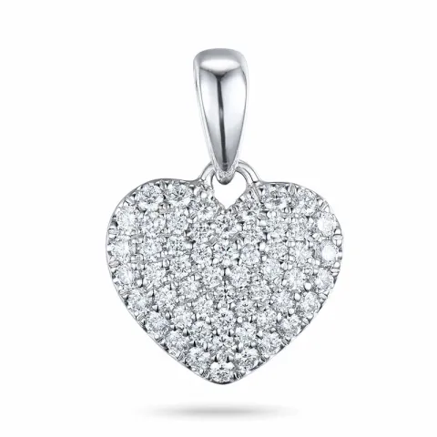 hjärta diamantberlocker i 14 carat vitguld 0,49 ct