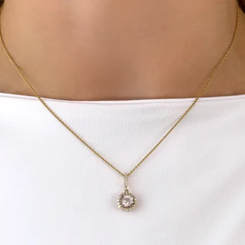 elegant diamantberlocker i 14 carat guld 0,75 ct 0,13 ct