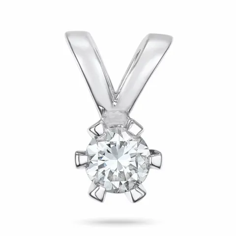 diamant solitärberlock i 14  carat vitguld 0,11 ct