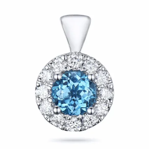 runt topas diamantberlocker i 14  carat vitguld 0,65 ct 0,22 ct