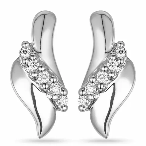 Diamant örhängen i 14 karat vitguld med diamanter