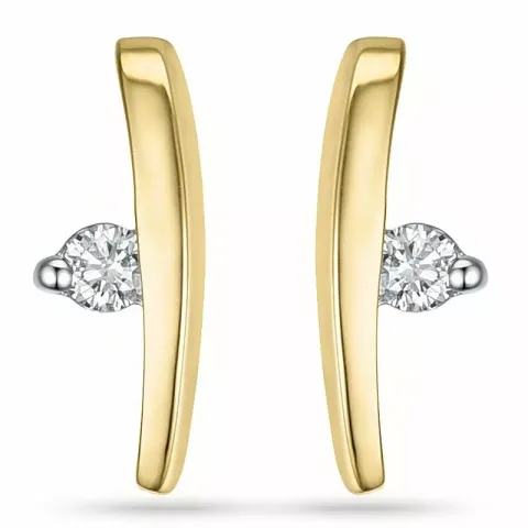 Diamant örhängen i 14 karat guld och vitguld med diamanter 