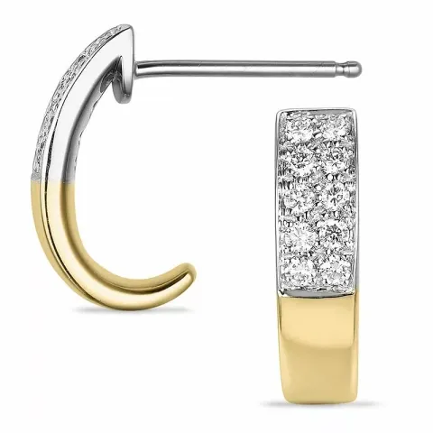 Diamant halvcreol i 14 karat guld och vitguld med diamanter