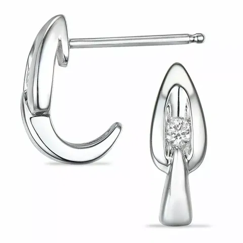 Diamant örhängen i 14 karat vitguld med diamanter 