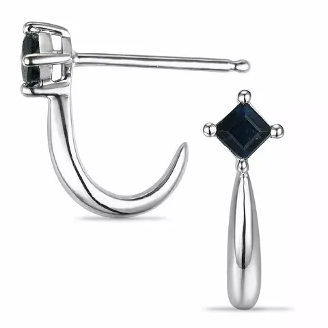 Safir halvcreol i 14 karat vitguld med safirer