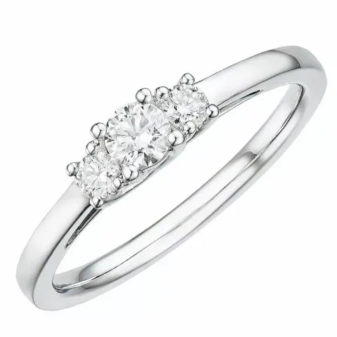 Diamantring i 14 karat vitguld 0,20 ct 0,13 ct