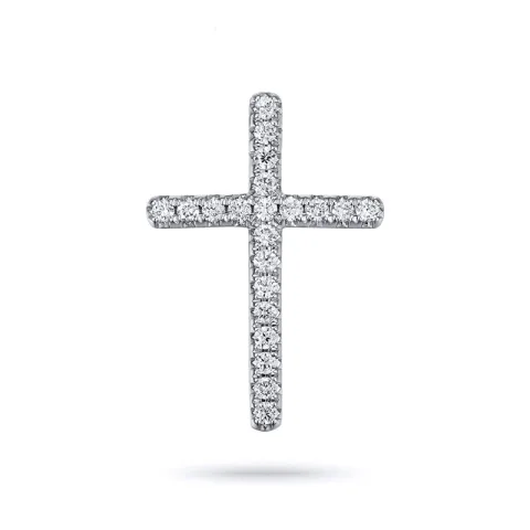 kors diamantberlocker i 14 carat vitguld 0,25 ct