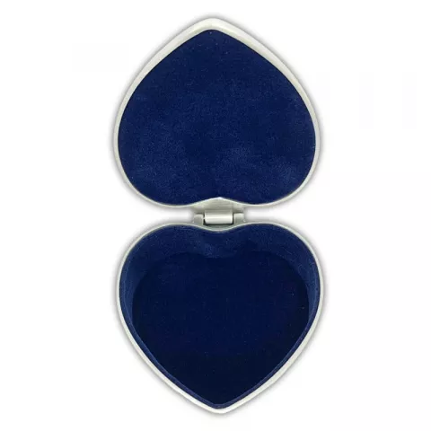 Dopgåvor: 7,5 x 7,5 cm hjärta smyckeskrin för tjejer i förtennad  modell: 154-73511