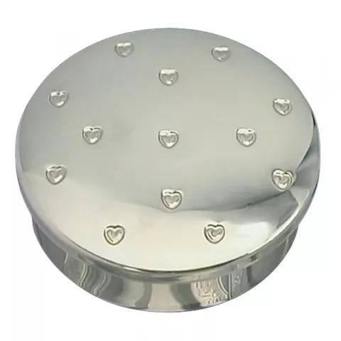 Dopgåvor: 10 cm smyckeskrin i nysilver  modell: 154-96001