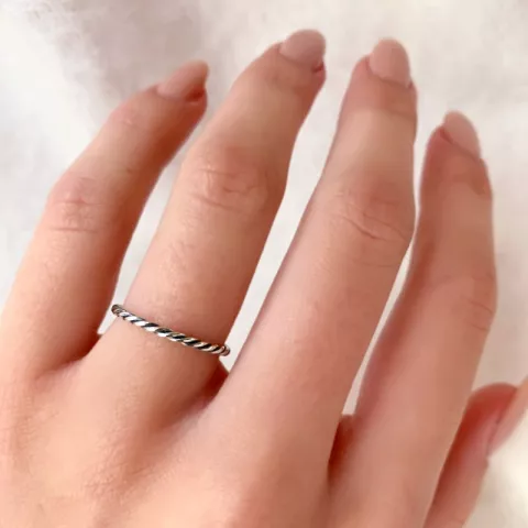 Blank Simple Rings ring i oxiderat sterlingsilver