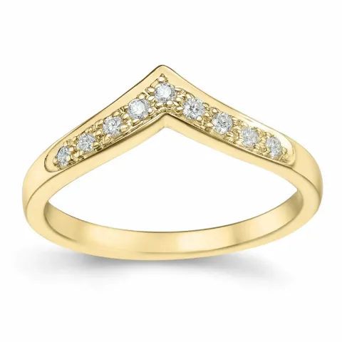 diamant ring i 14  karat guld 0,117 ct