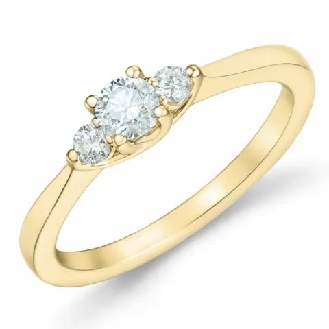 diamant ring i 14  karat guld 0,20 ct 0,102 ct