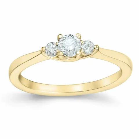 diamant ring i 14  karat guld 0,20 ct 0,102 ct