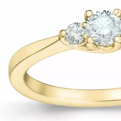 diamant ring i 14  karat guld 0,20 ct 0,102 ct