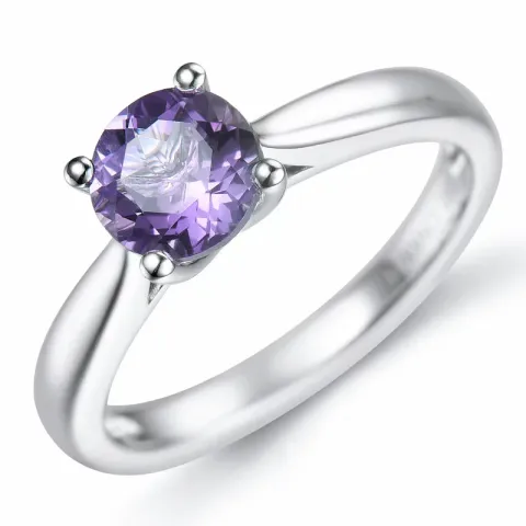 ametist solitärring i 14 karat vitguld 0,95 ct