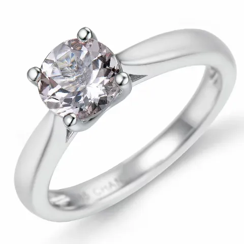 morganit solitärring i 14 karat vitguld 0,98 ct
