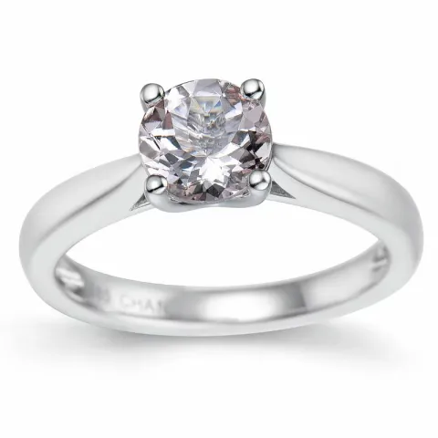 morganit solitärring i 14 karat vitguld 0,98 ct