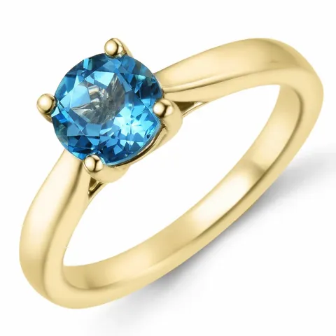 topas solitärring i 14 karat guld 1,35 ct