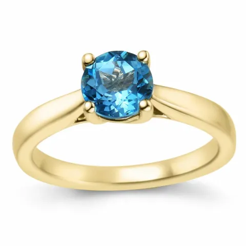 topas solitärring i 14 karat guld 1,35 ct