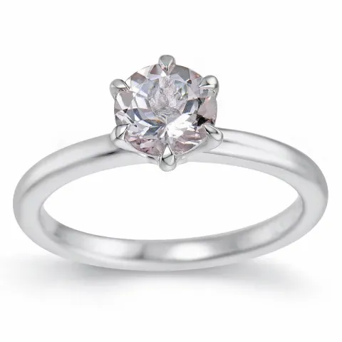 morganit solitärring i 14  karat vitguld 0,98 ct
